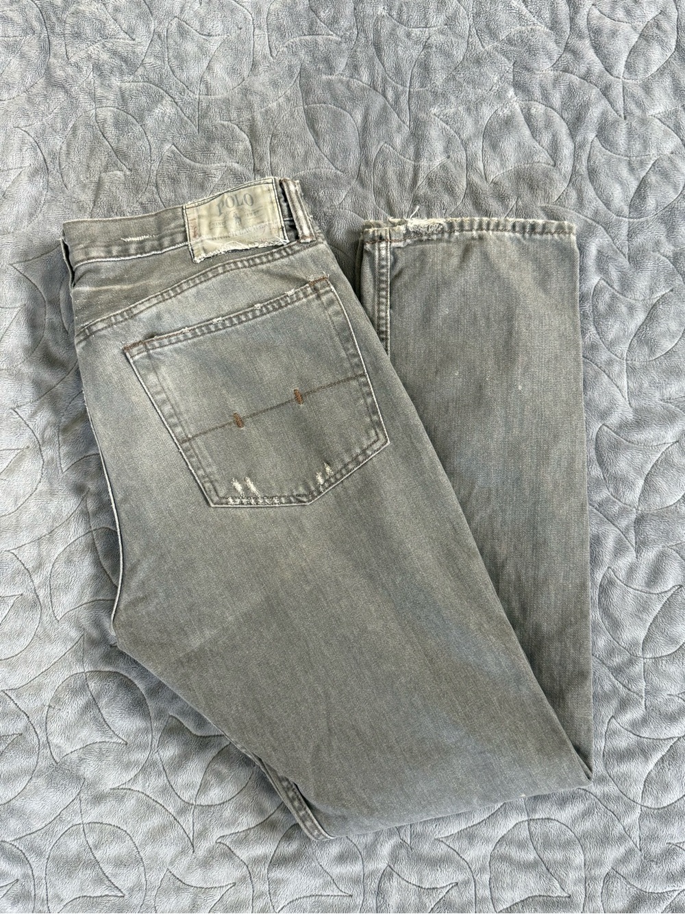 Polo by Ralph Lauren Men's Light Grey Straight-Leg Jeans